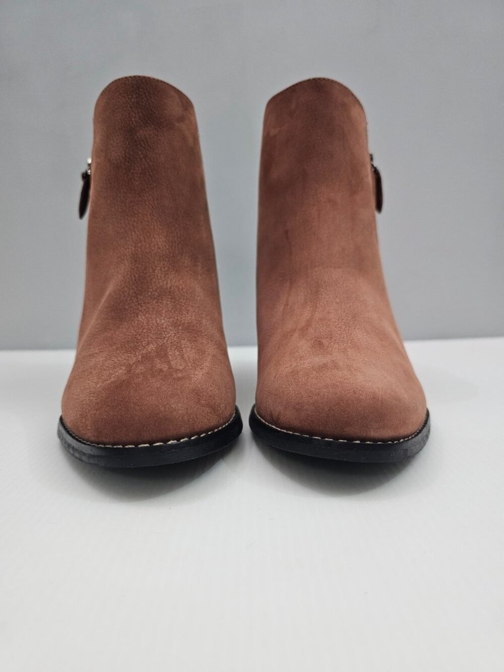 Marc Joseph Grand Central Ankle Boots Womens 10 Saddle Brown Leather Block Heel - Picture 6 of 14